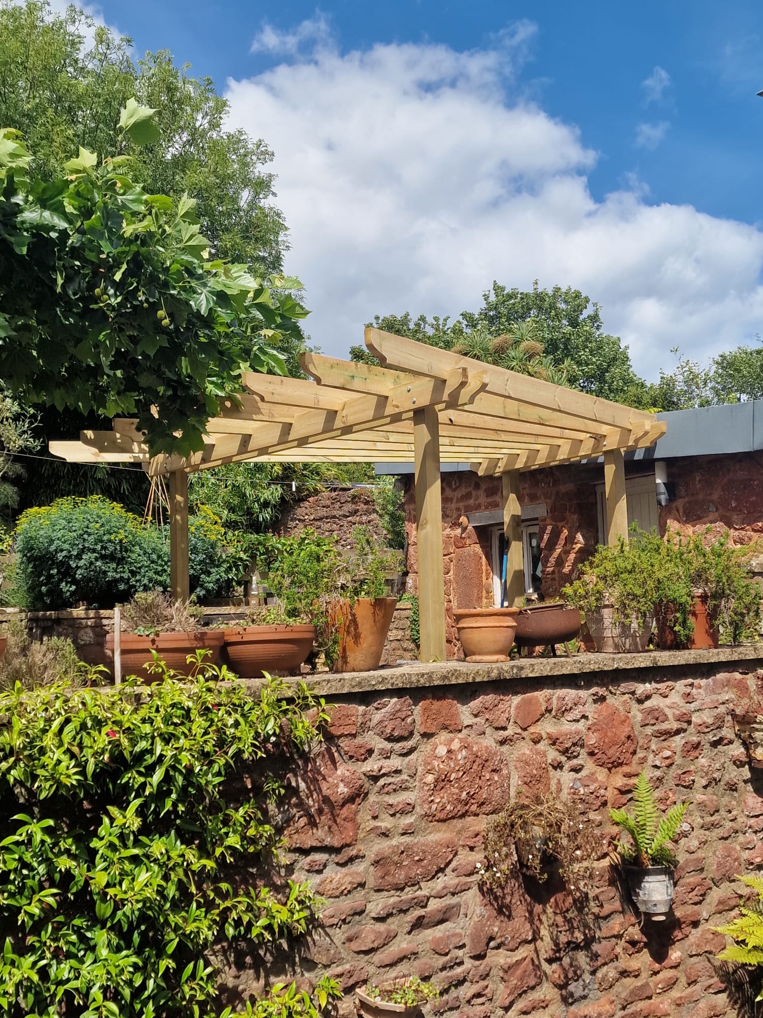 pergola in devon garden carpentry project