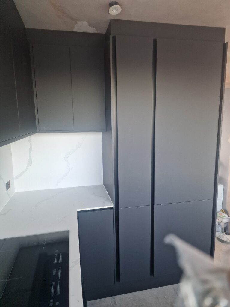 custom built cupboards in kitchen