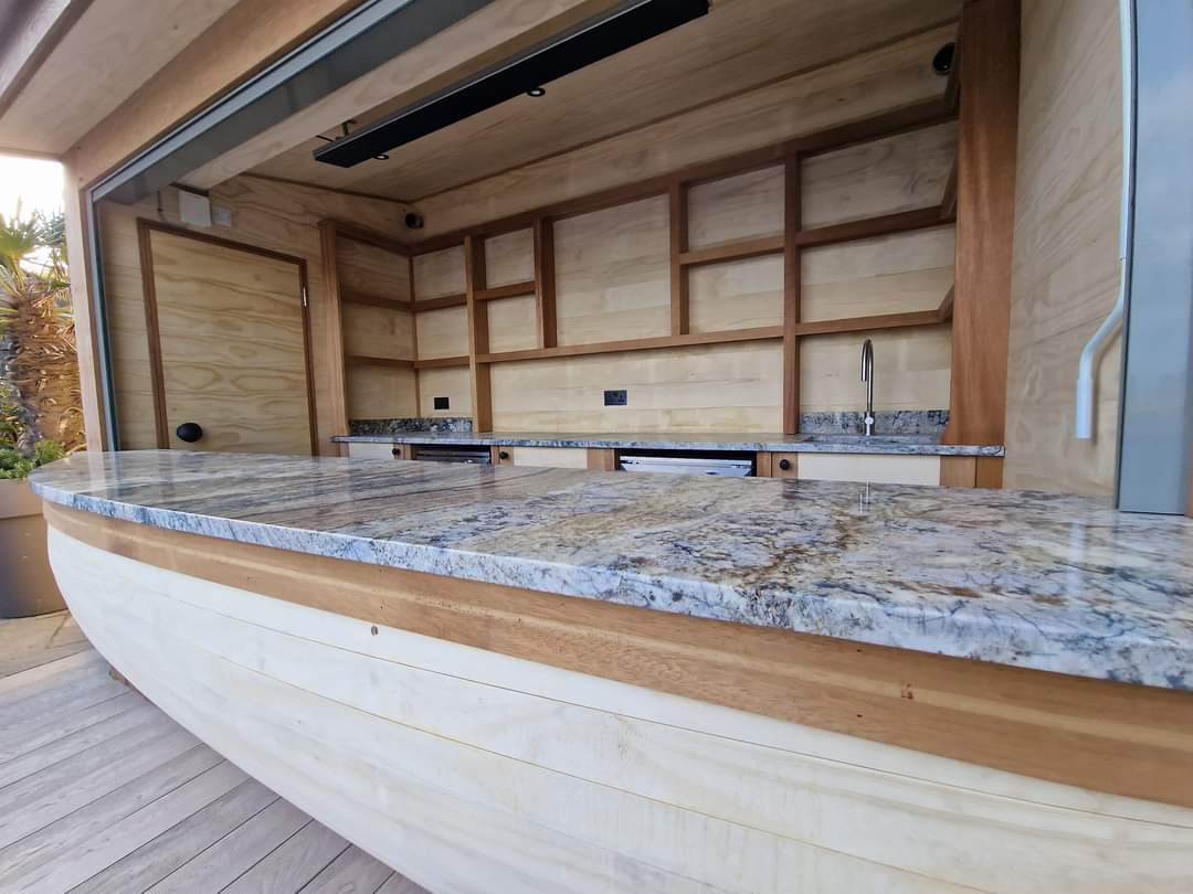 custom made bar at cornish house carpentry
